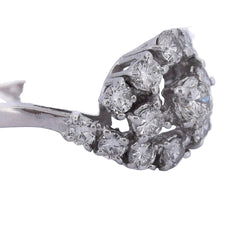 Bague Pavée en or blanc et diamants - Castafiore