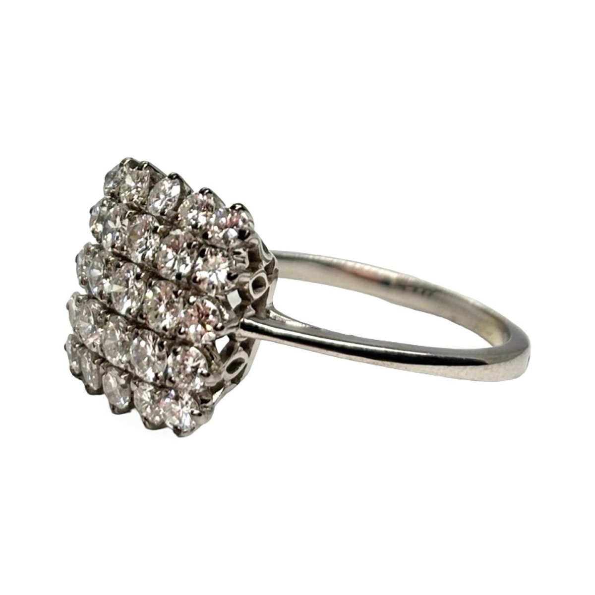 Bague Pavée en or blanc et diamants - Castafiore