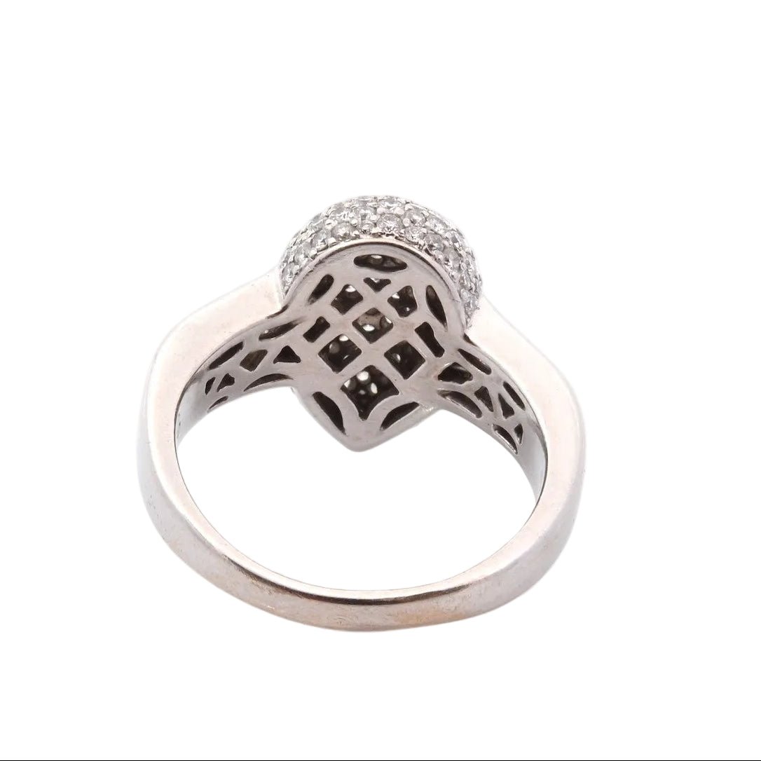 Bague Pavée en or blanc et diamants - Castafiore