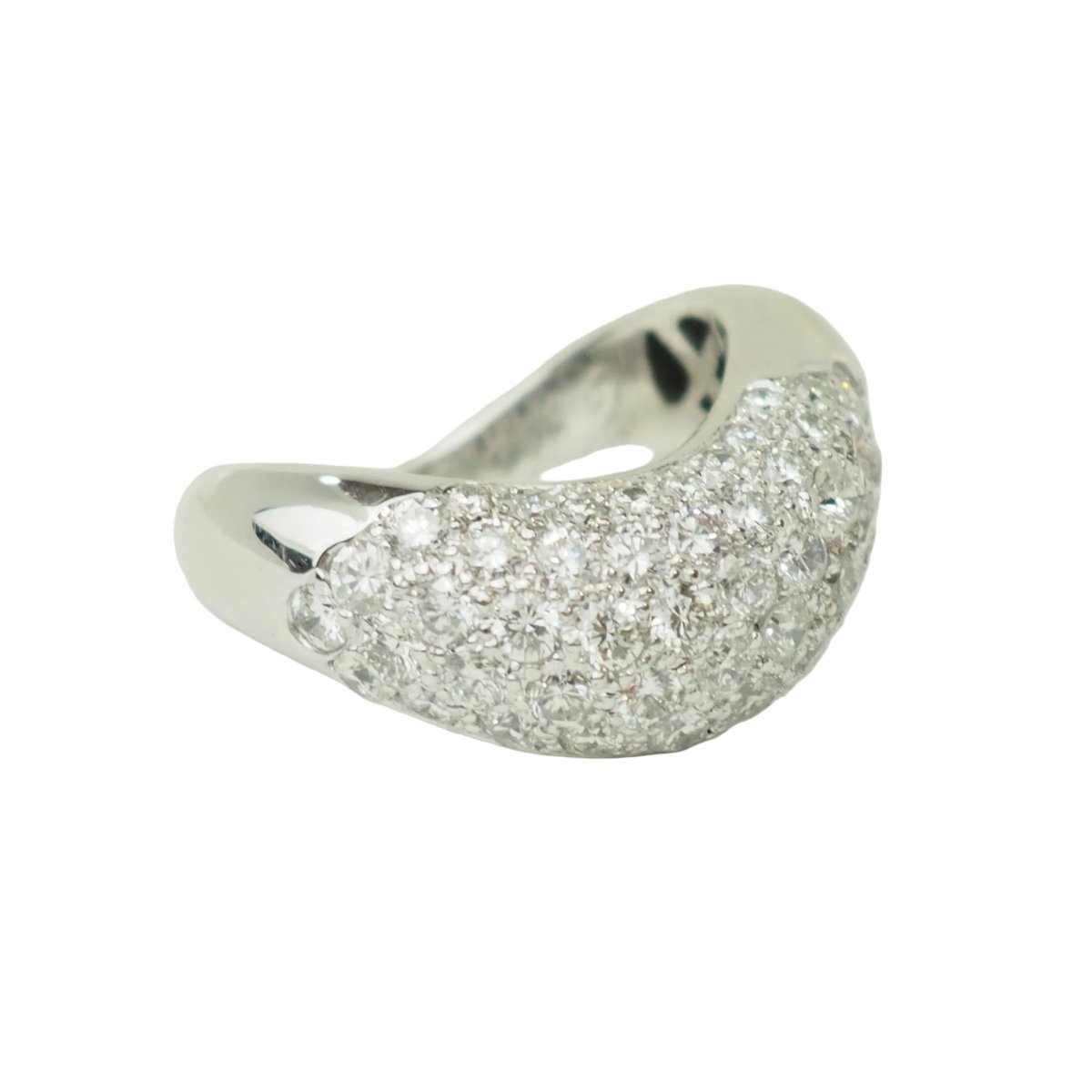 Bague Pavée en or blanc et diamants - Castafiore