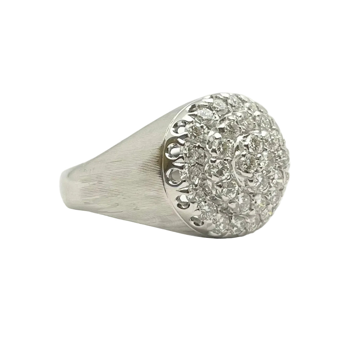 Bague Pavée en or blanc et diamants - Castafiore