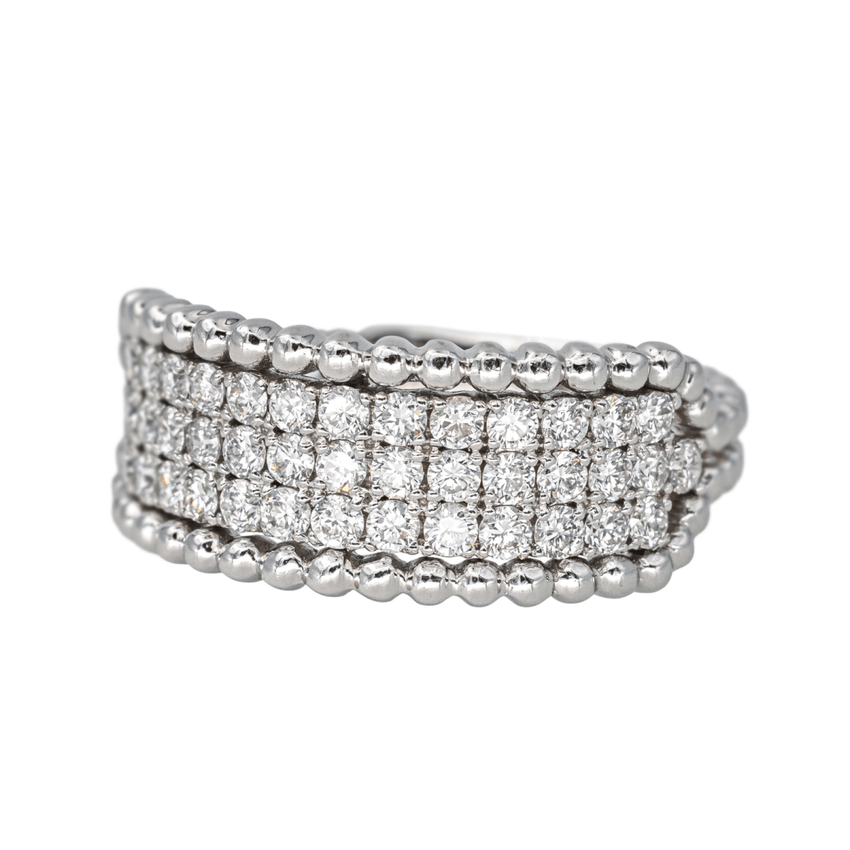 Bague Pavée en or blanc et diamants - Castafiore