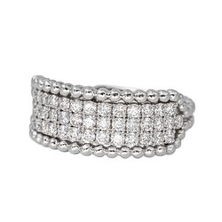 Bague Pavée en or blanc et diamants - Castafiore