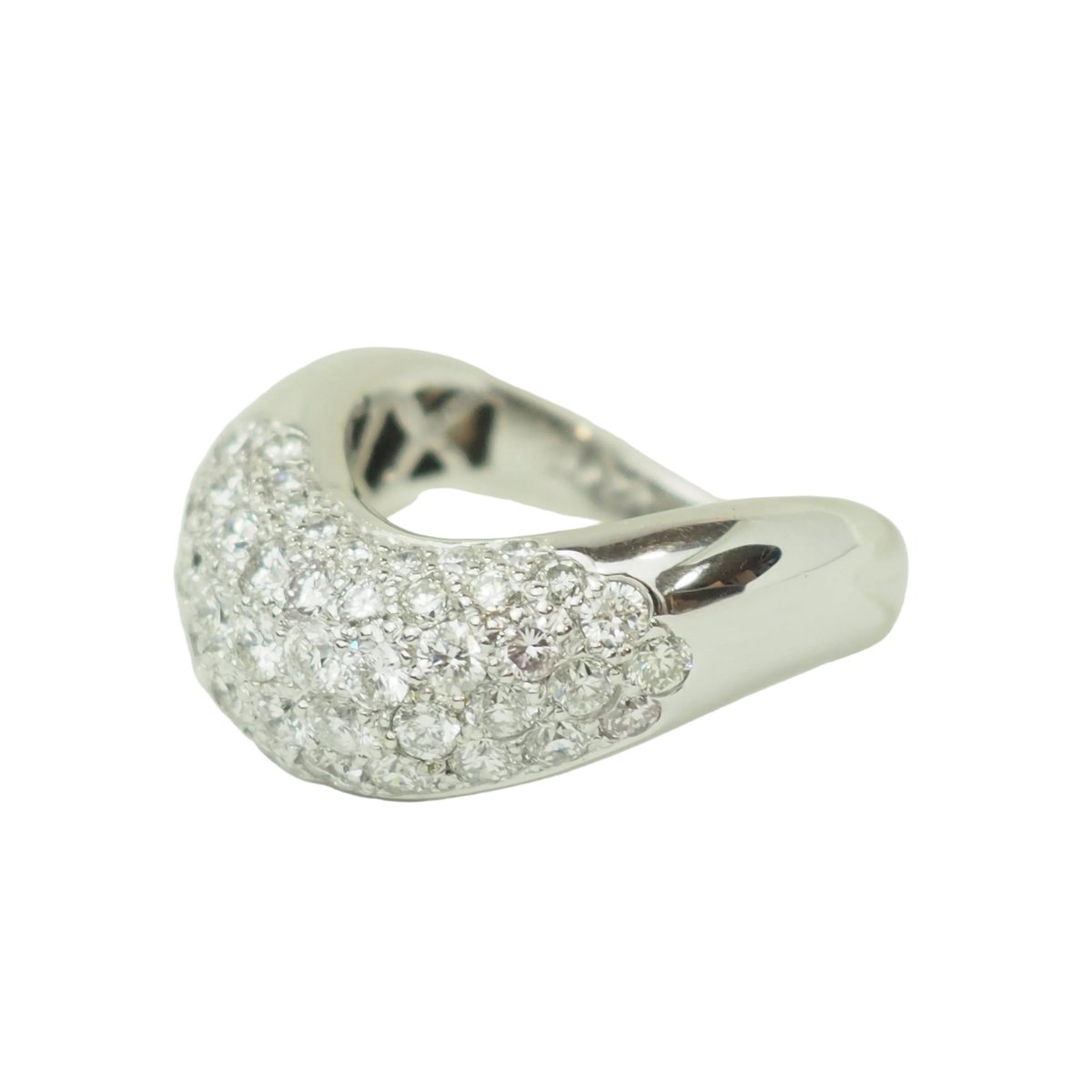 Bague Pavée en or blanc et diamants - Castafiore