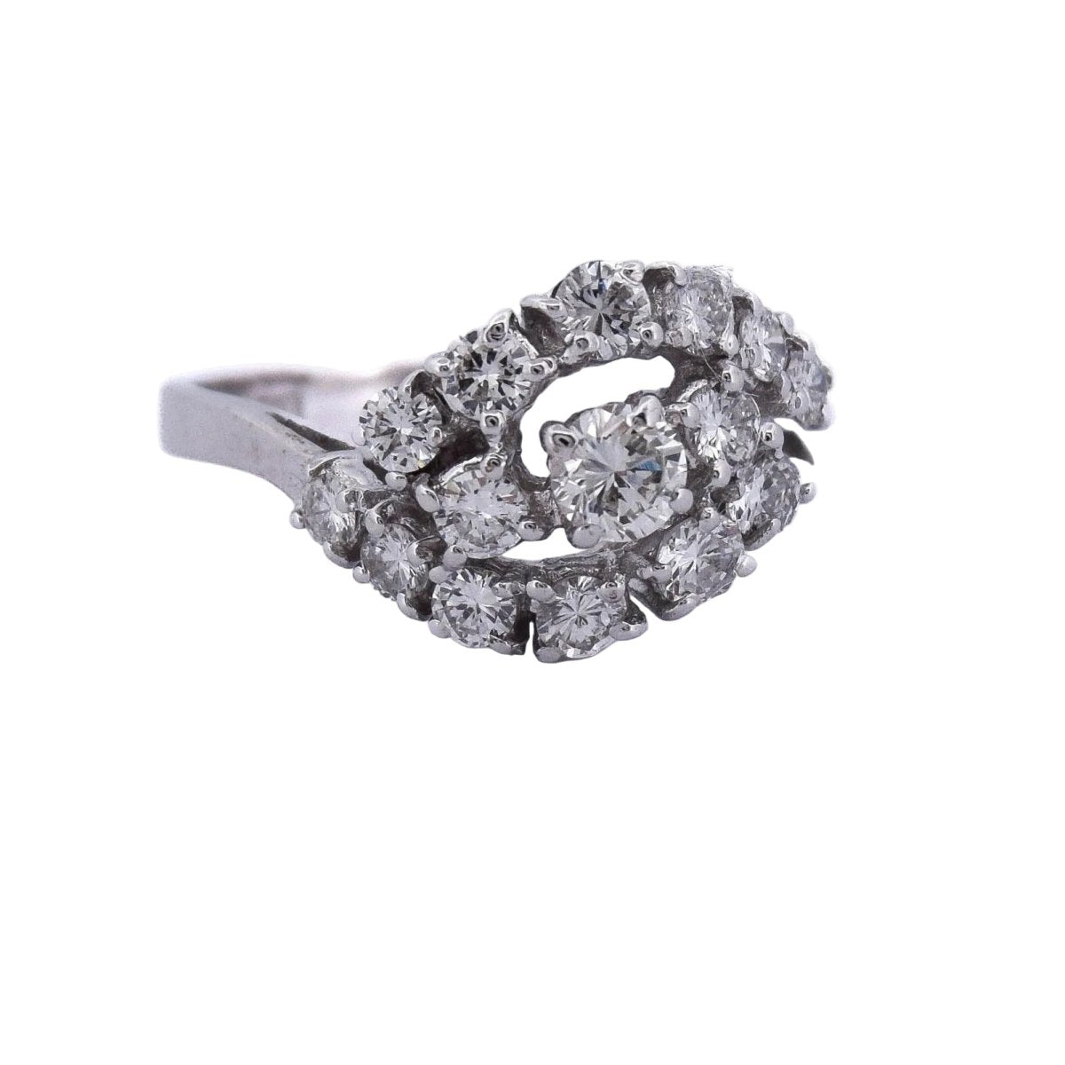 Bague Pavée en or blanc et diamants - Castafiore