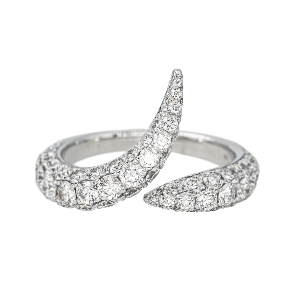 Bague Pavée en or blanc et diamants - Castafiore