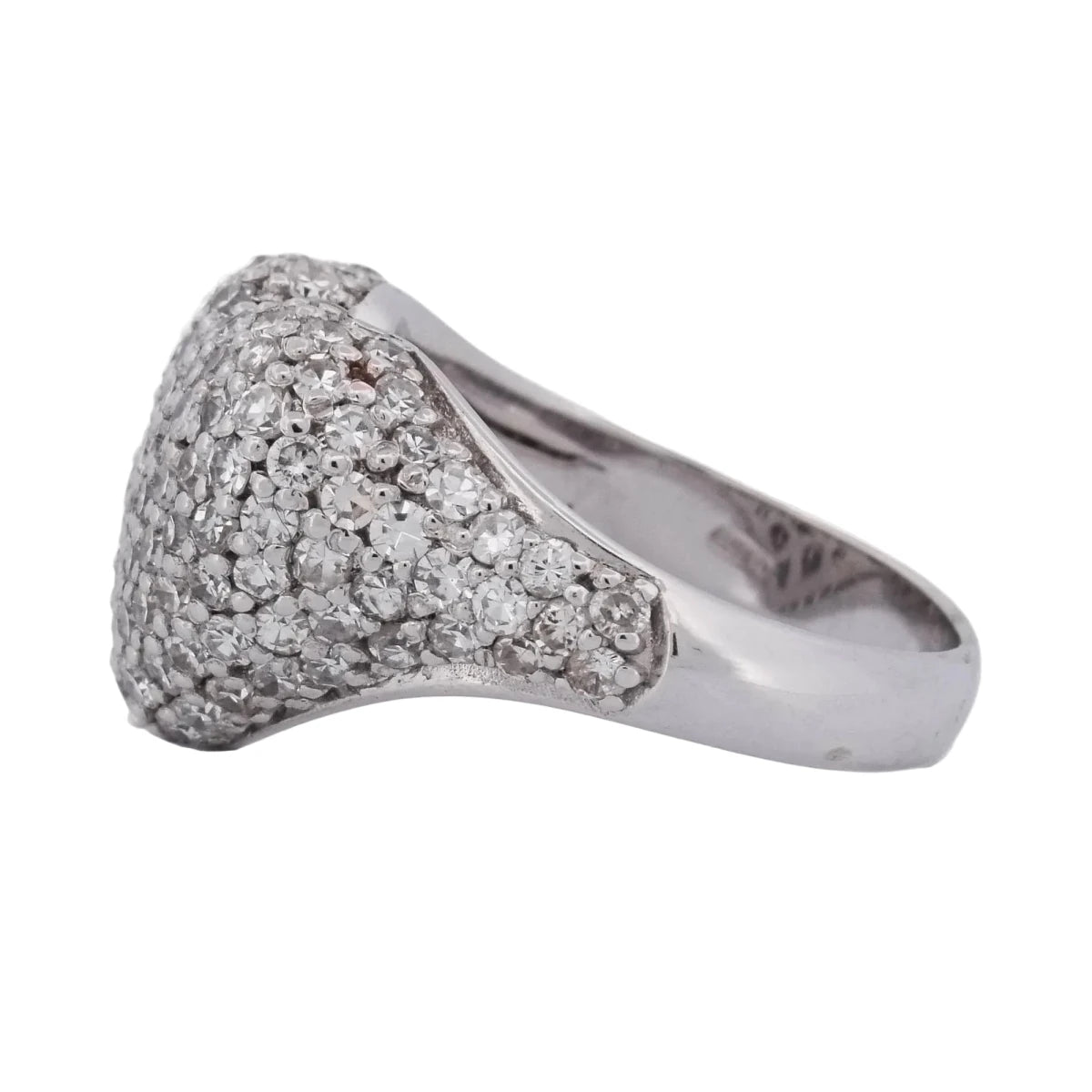 Bague Pavée en or blanc et diamants - Castafiore