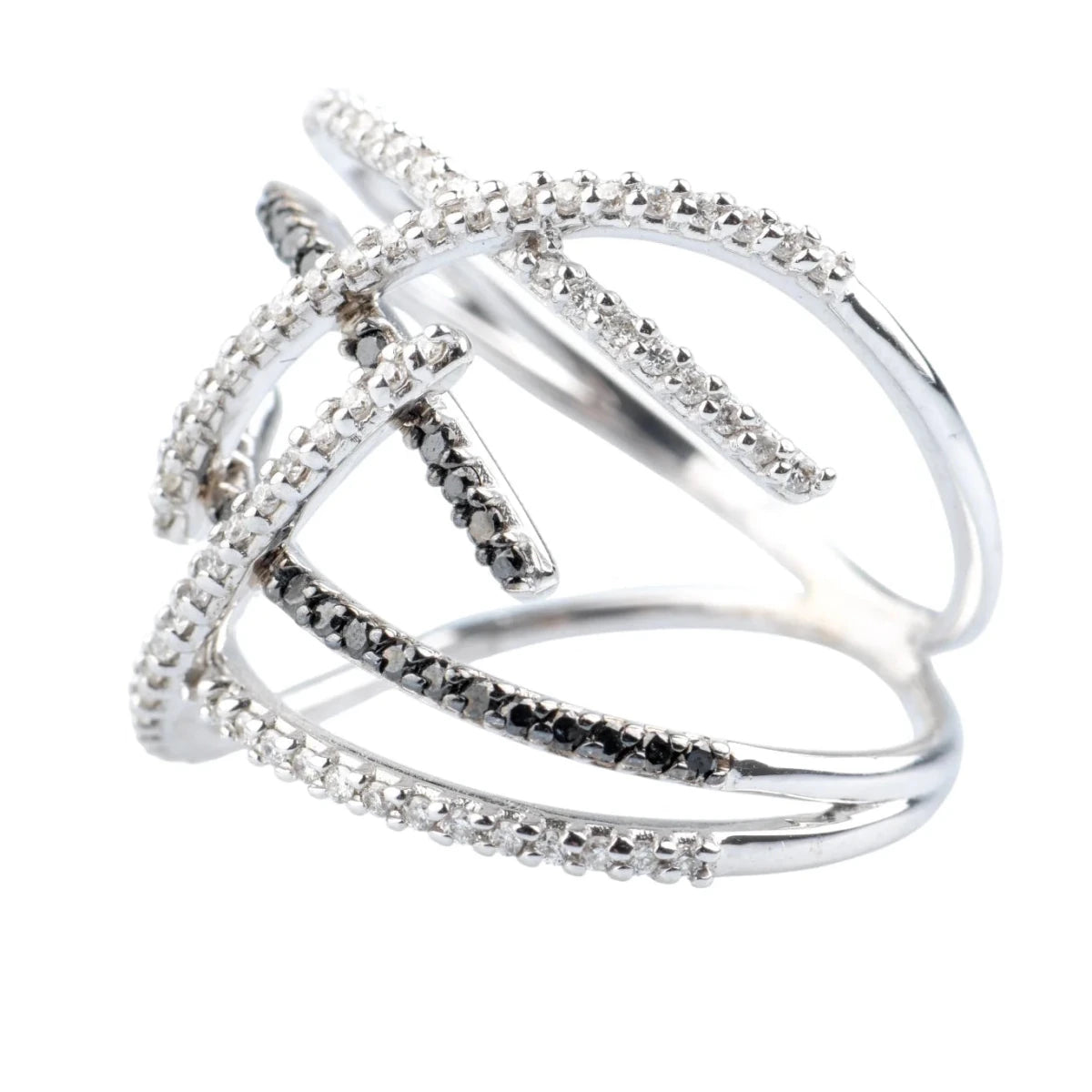 Bague Pavée en or blanc et diamants - Castafiore