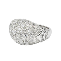 Bague Pavée en or blanc et diamants - Castafiore