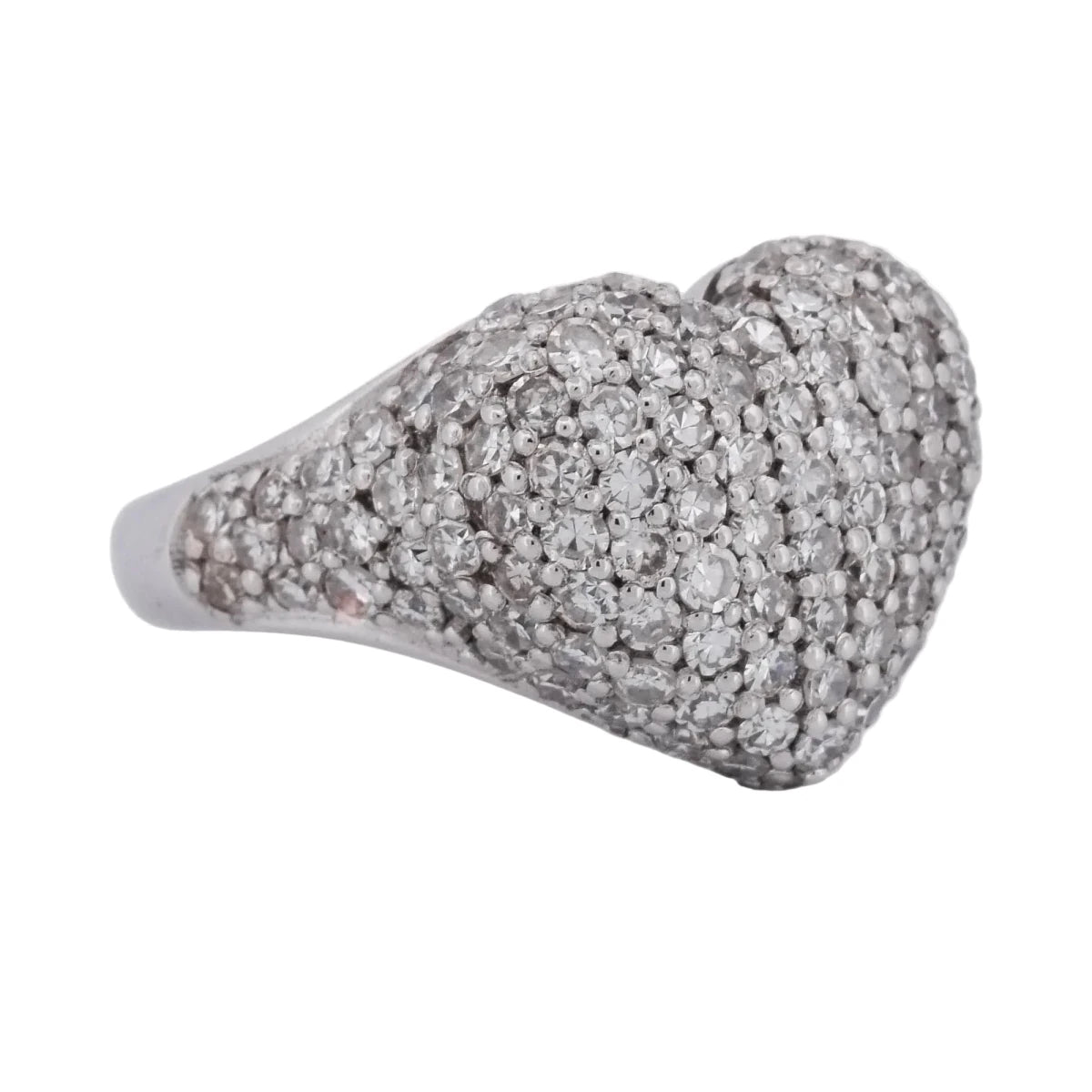 Bague Pavée en or blanc et diamants - Castafiore