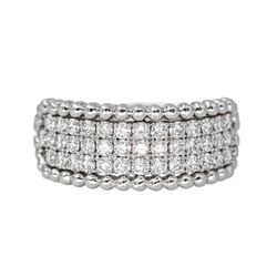 Bague Pavée en or blanc et diamants - Castafiore