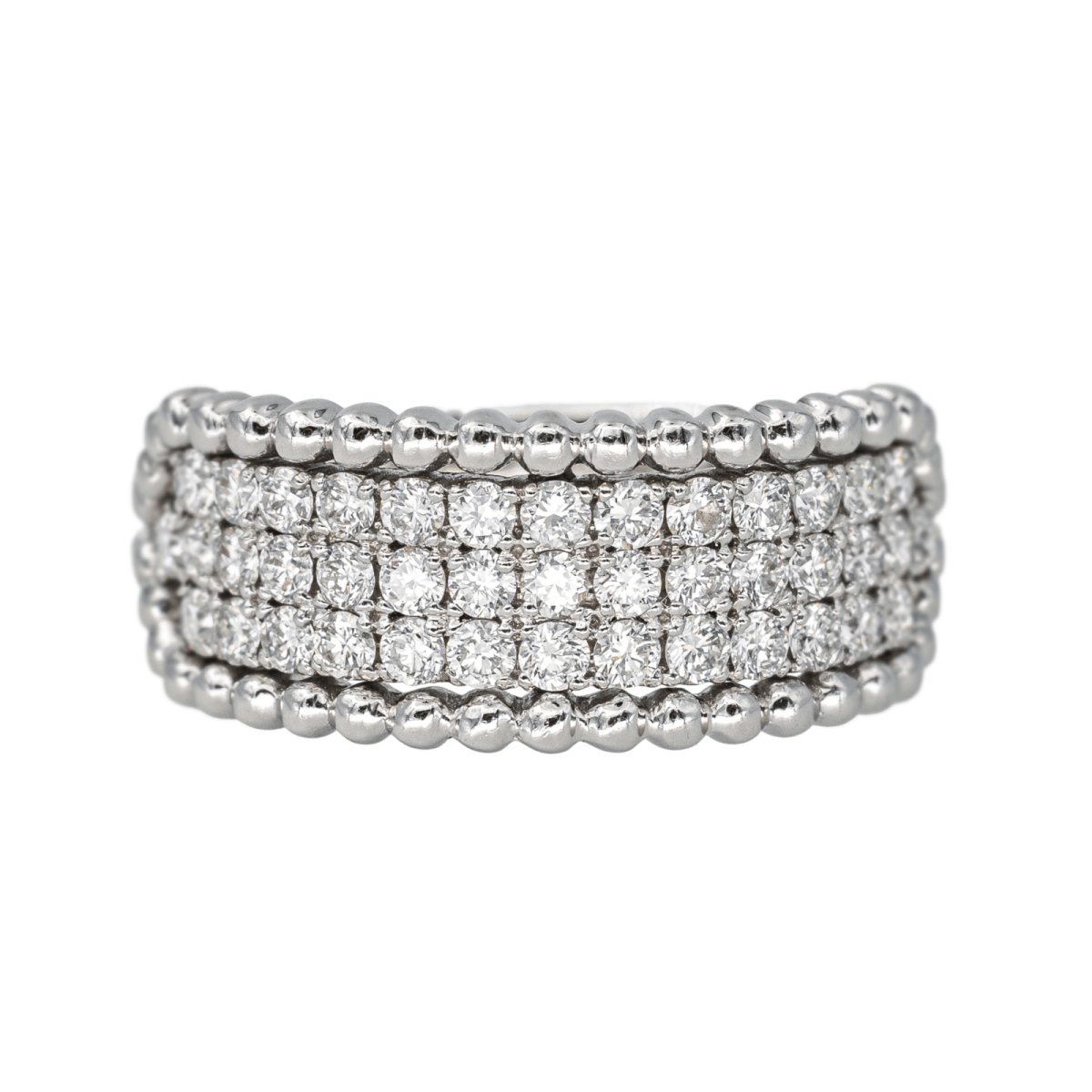 Bague Pavée en or blanc et diamants - Castafiore