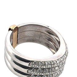 Bague Pavée en or blanc, or jaune et diamants - Castafiore
