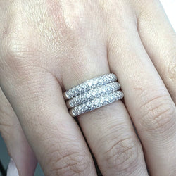 Bague Pavée en or blanc, or jaune et diamants - Castafiore