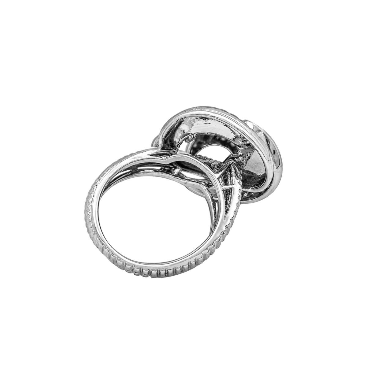 Bague Pavée en or blanc, platine et diamants - Castafiore