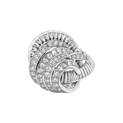 Bague Pavée en or blanc, platine et diamants - Castafiore