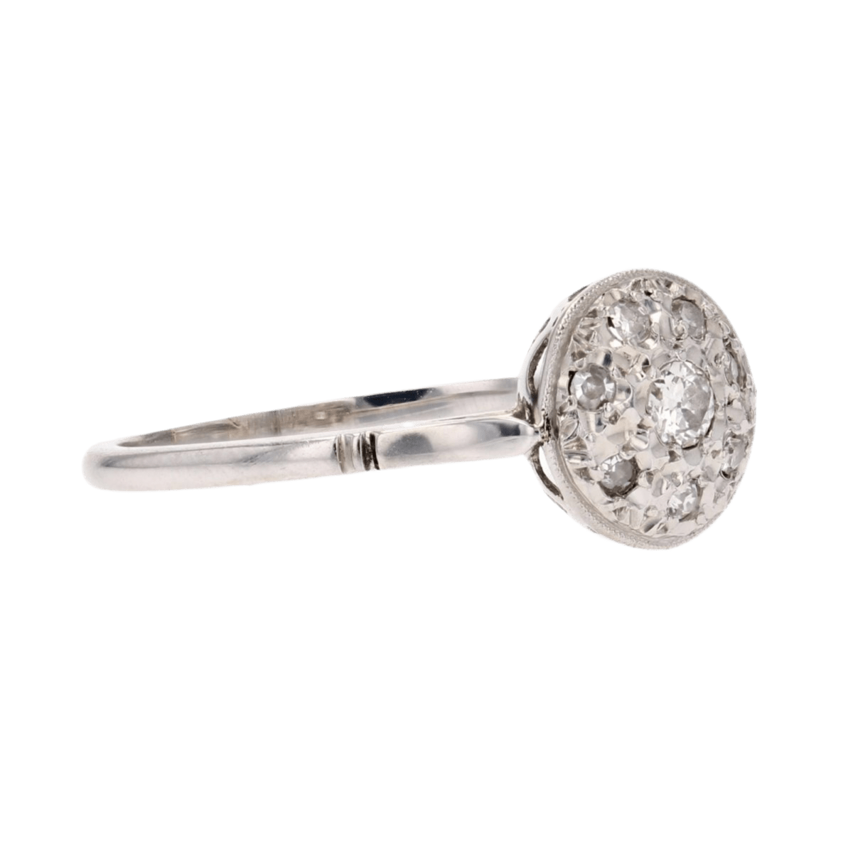 Bague Pavée en or blanc, platine et diamants - Castafiore