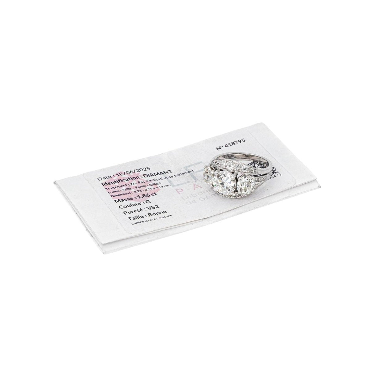 Bague Pavée en or blanc, platine et diamants - Castafiore