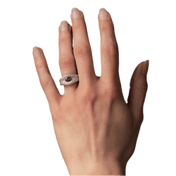 Bague Pavée en or blanc, rubis et diamants - Castafiore