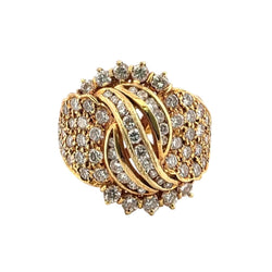 Bague Pavée en or jaune et diamants - Castafiore