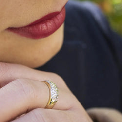 Bague Pavée en or jaune et diamants - Castafiore