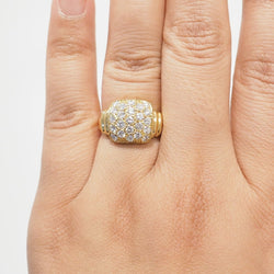 Bague Pavée en or jaune et diamants - Castafiore