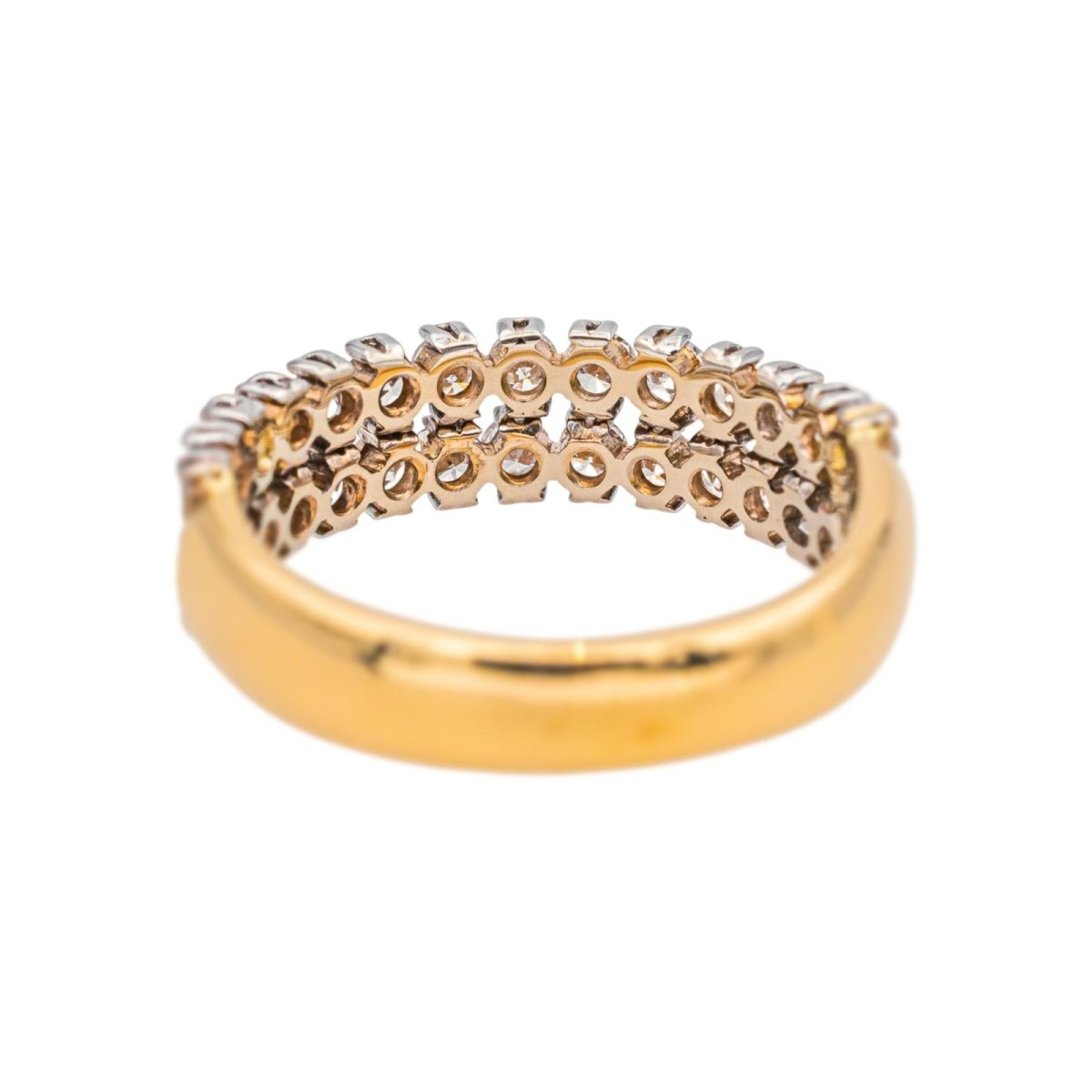 Bague Pavée en or jaune, or blanc et diamants - Castafiore