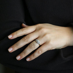 Bague Pavée en or jaune, platine, perle et diamants - Castafiore