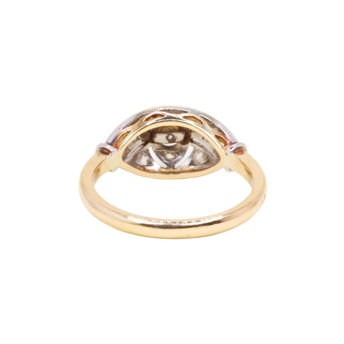 Bague Pavée en or jaune, platine, perle et diamants - Castafiore