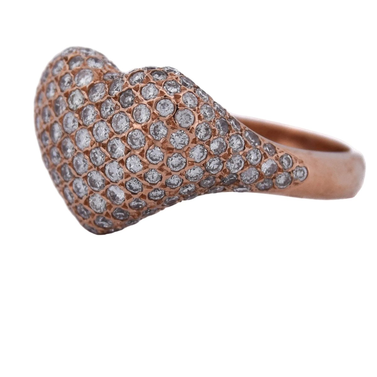 Bague Pavée en or rose et diamants - Castafiore
