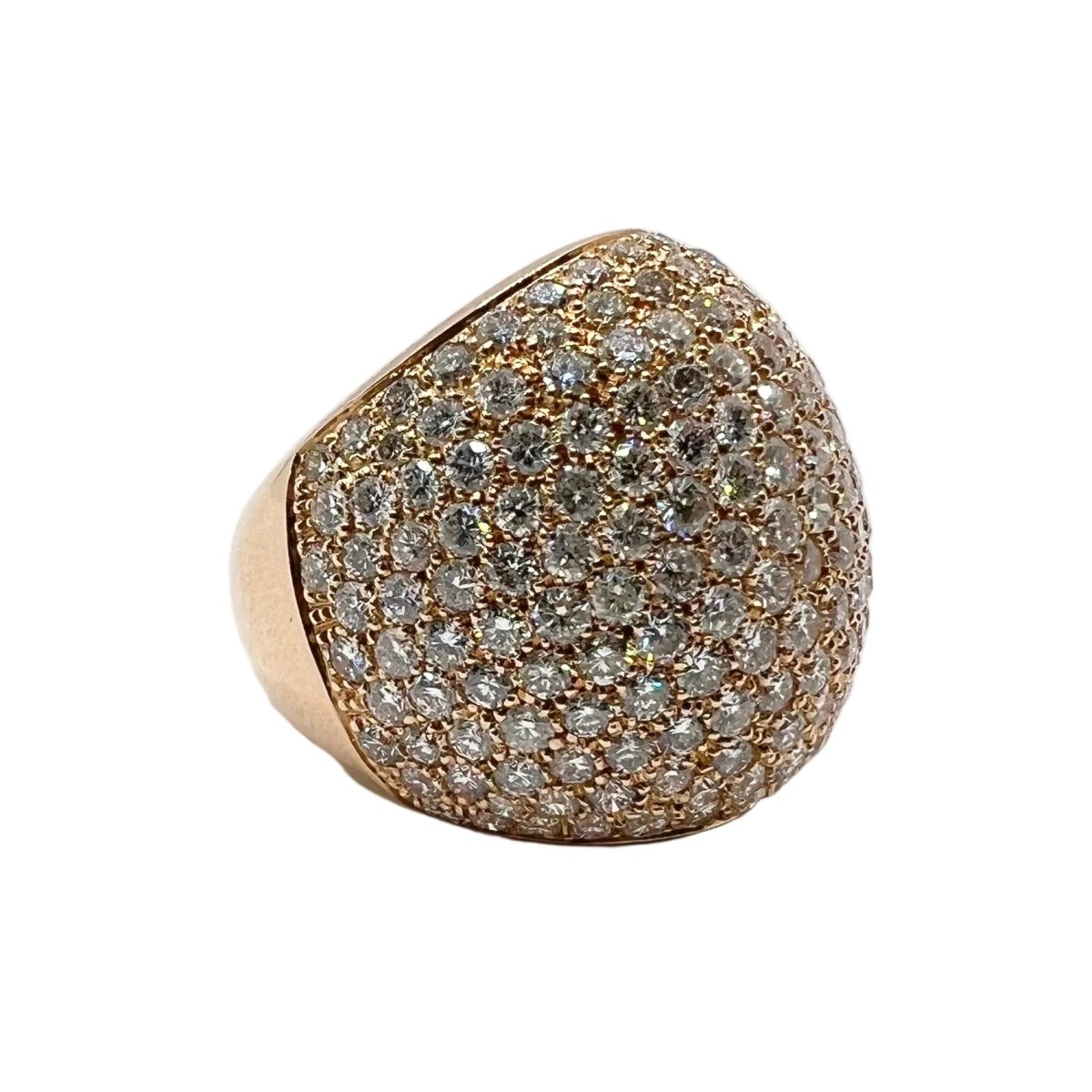 Bague Pavée en or rose et diamants - Castafiore