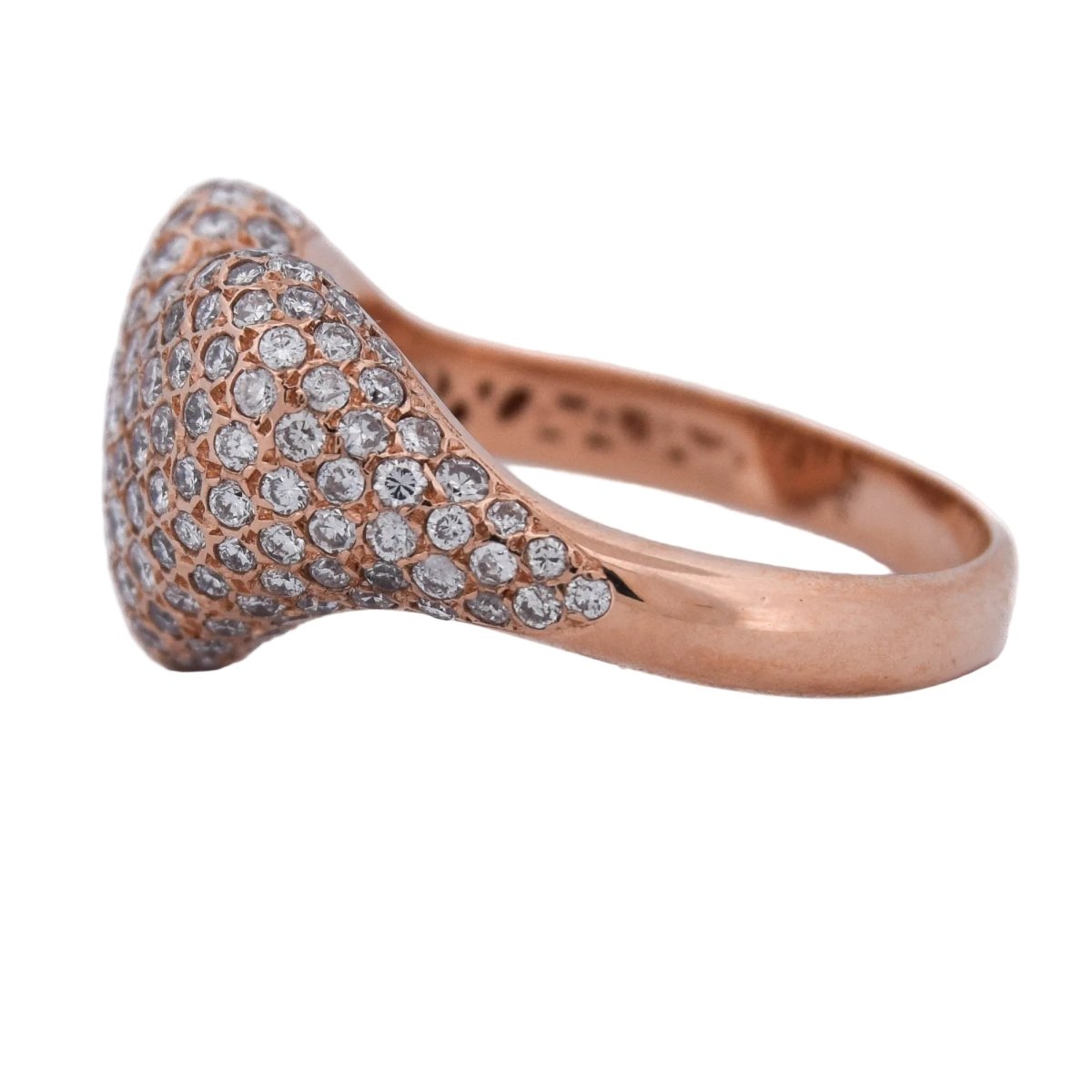 Bague Pavée en or rose et diamants - Castafiore
