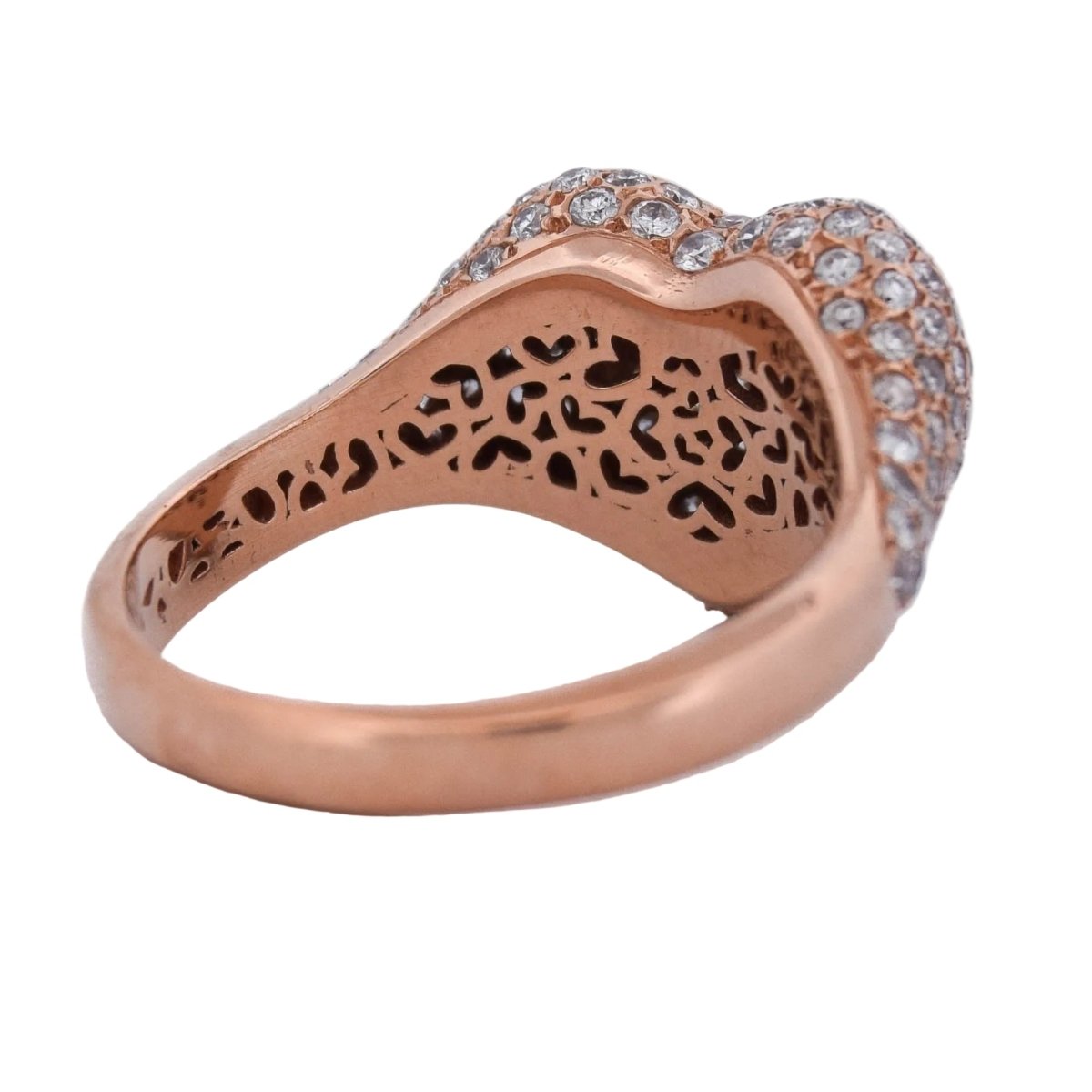Bague Pavée en or rose et diamants - Castafiore