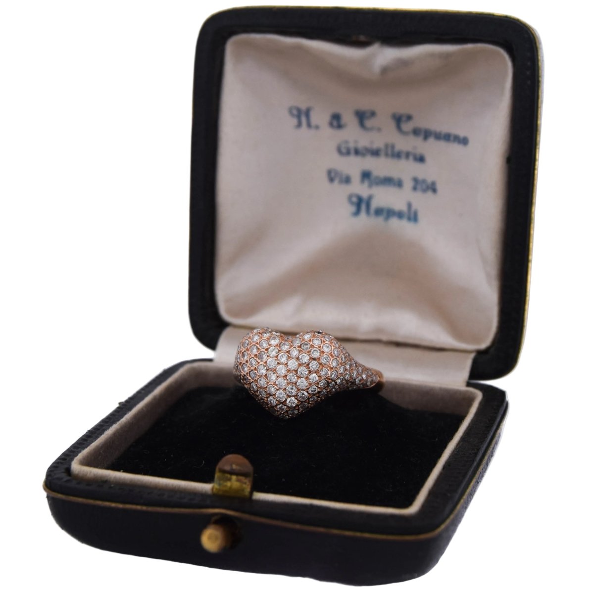 Bague Pavée en or rose et diamants - Castafiore