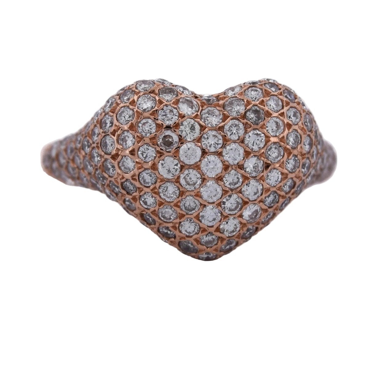 Bague Pavée en or rose et diamants - Castafiore