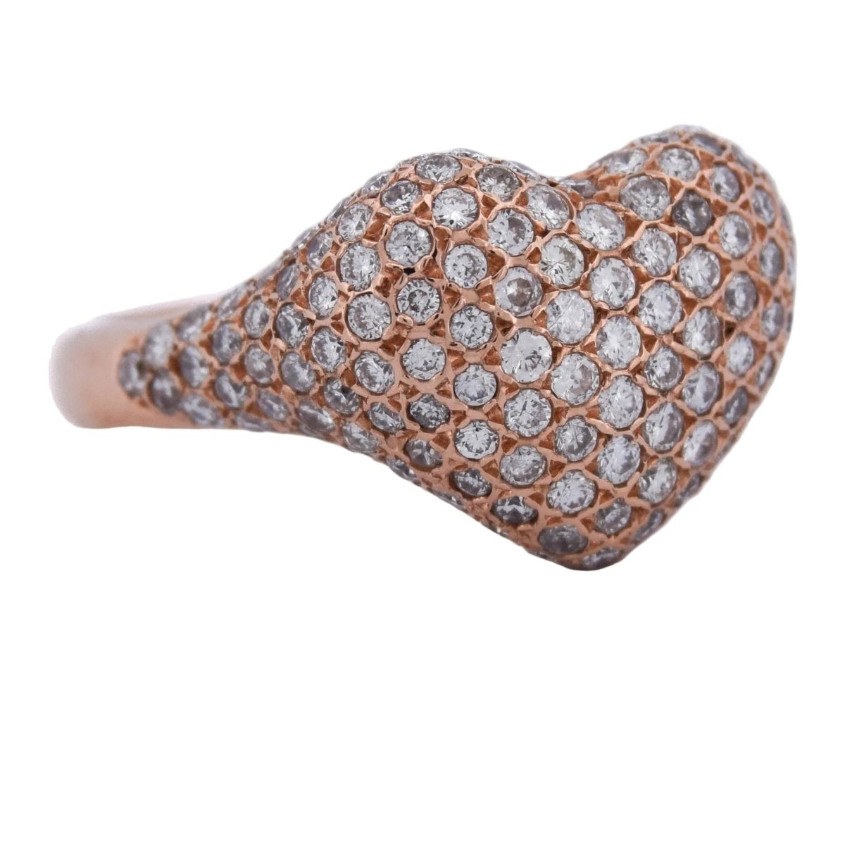 Bague Pavée en or rose et diamants - Castafiore