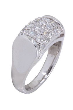 Bague Pavée en platine et diamants - Castafiore