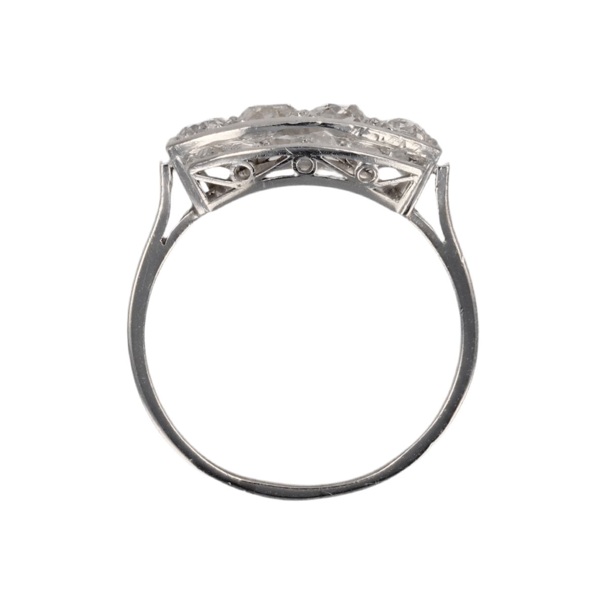 Bague Pavée en platine et diamants - Castafiore