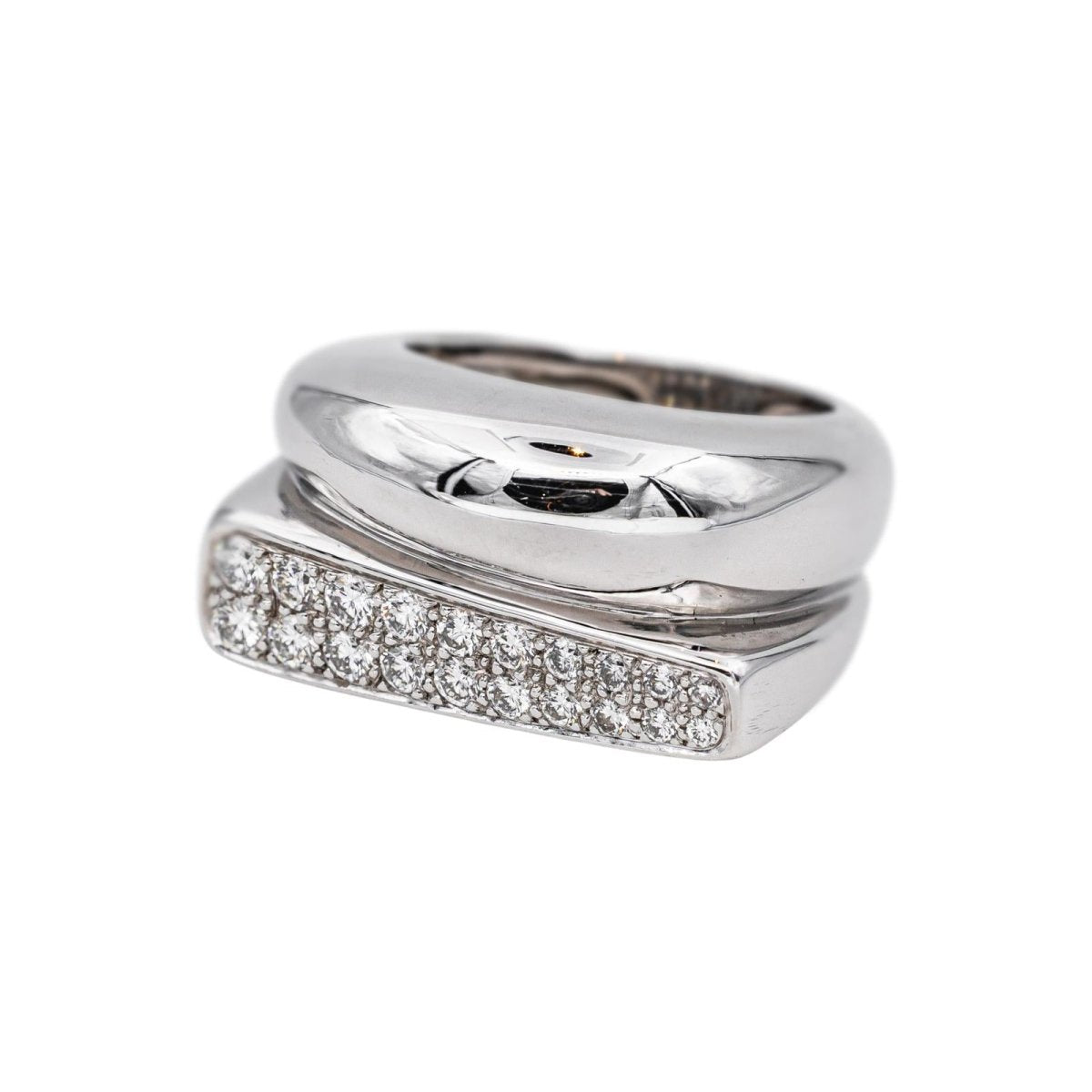 Bague Pavée FRED "Success" en or blanc et diamants - Castafiore