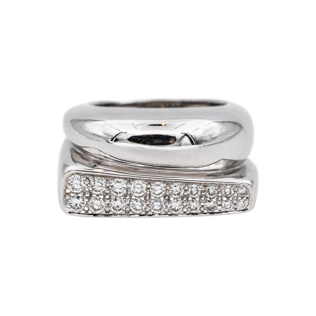 Bague Pavée FRED "Success" en or blanc et diamants - Castafiore