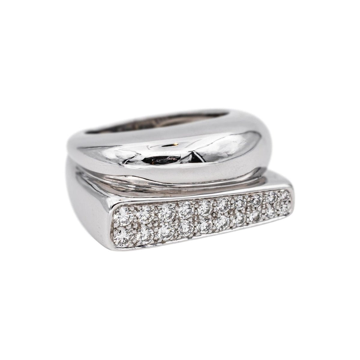 Bague Pavée FRED "Success" en or blanc et diamants - Castafiore