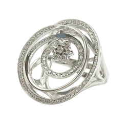 Bague Pavée HUTTON NEW YORK en or blanc et diamants - Castafiore