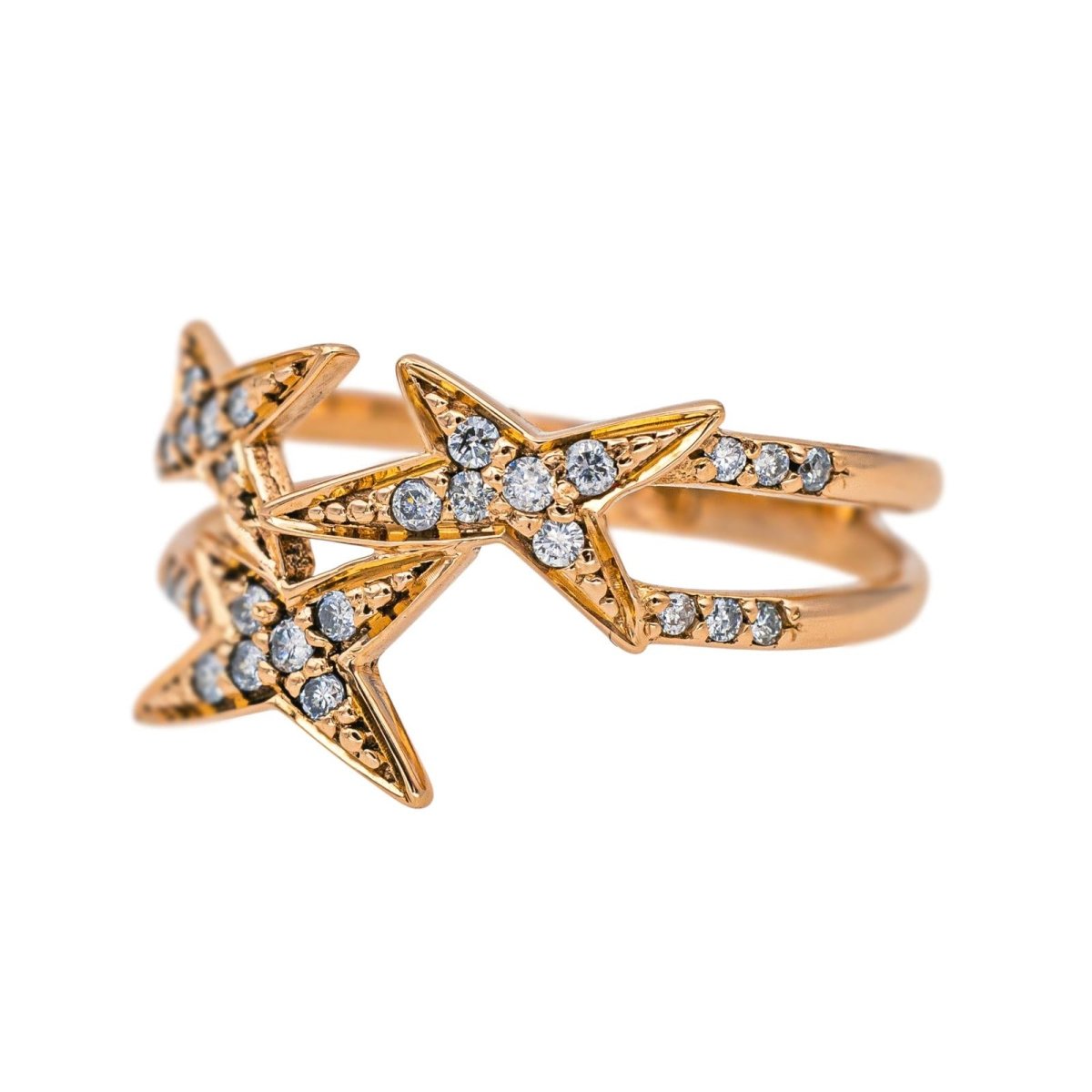 Bague Pavée MAUBOUSSIN "À Jamais Mon Étoile N°3" en or rose et diamants - Castafiore