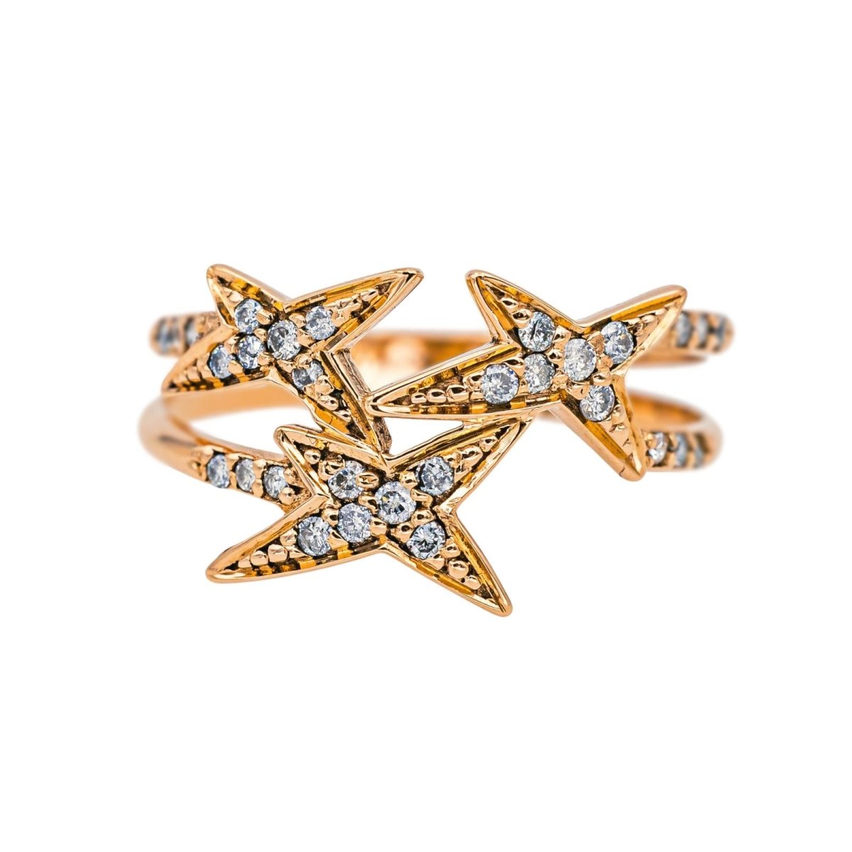 Bague Pavée MAUBOUSSIN "À Jamais Mon Étoile N°3" en or rose et diamants - Castafiore