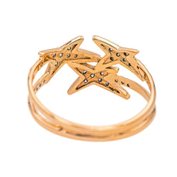 Bague Pavée MAUBOUSSIN "À Jamais Mon Étoile N°3" en or rose et diamants - Castafiore