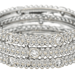 Bague Pavée MAUBOUSSIN "Le Premier Jour" en or blanc et diamants - Castafiore