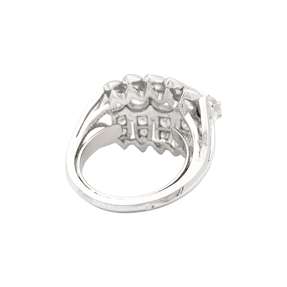 Bague Pavée MELLERIO en platine et diamants - Castafiore