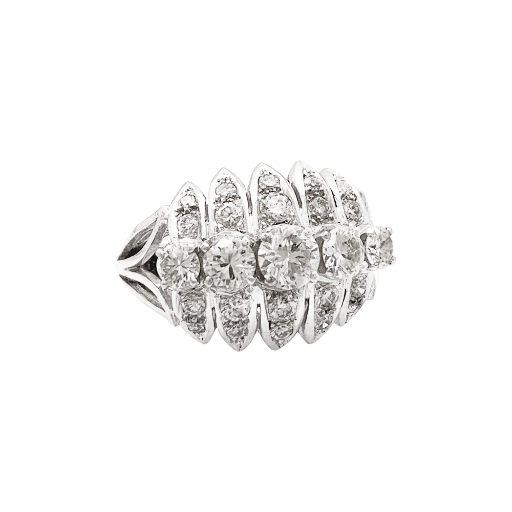 Bague Pavée MELLERIO en platine et diamants - Castafiore