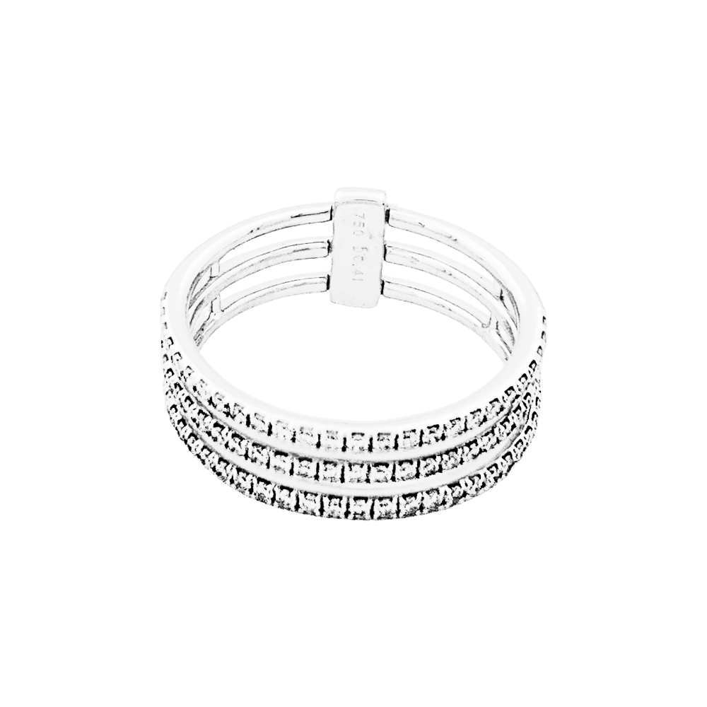 Bague Pavée MESSIKA "Gatsby" en or blanc et diamants - Castafiore