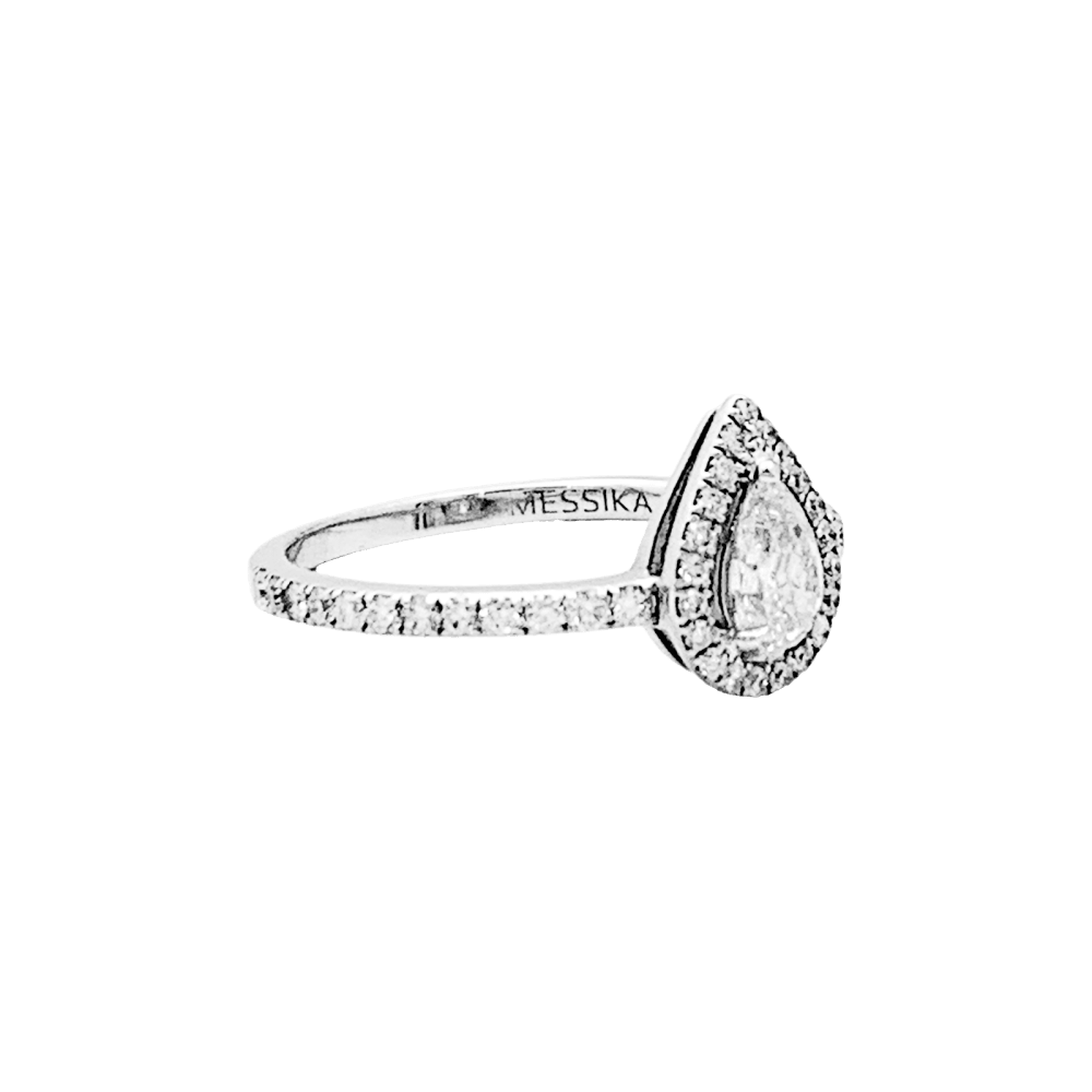 Bague Pavée MESSIKA "M - Love" en or blanc et diamants - Castafiore